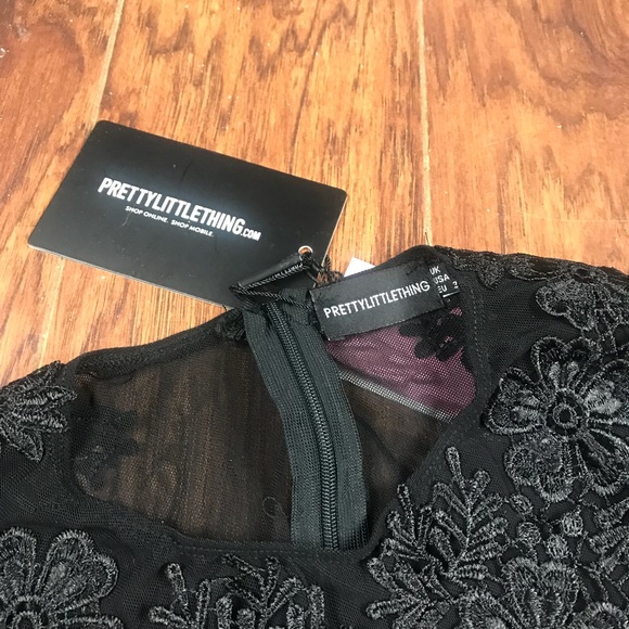 PrettyLittleThing Black Lace Body Suit - Picture 5 of 5